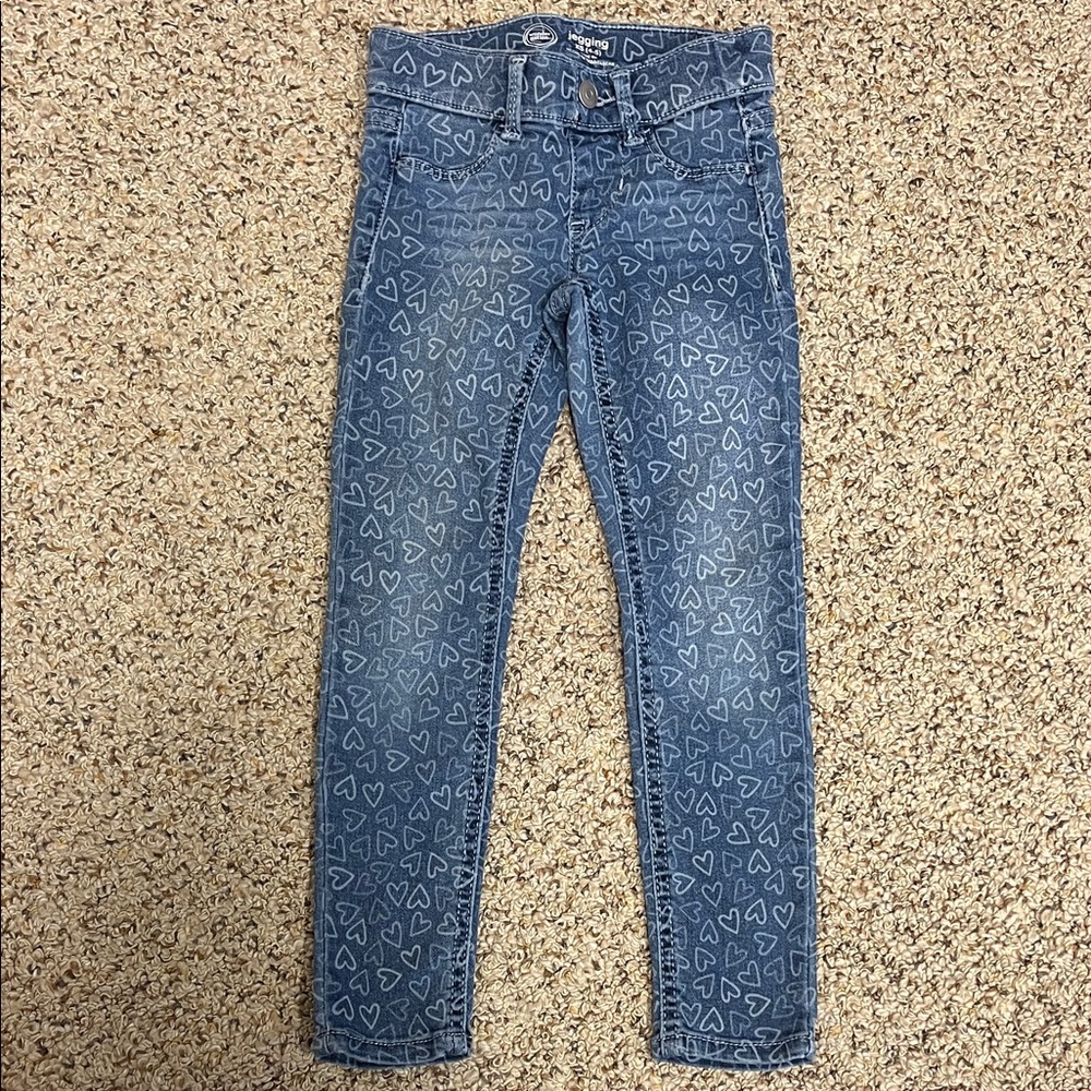 ⭐️3/$20 Wonder Nation Blue Heart Print Skinny Jeggings
